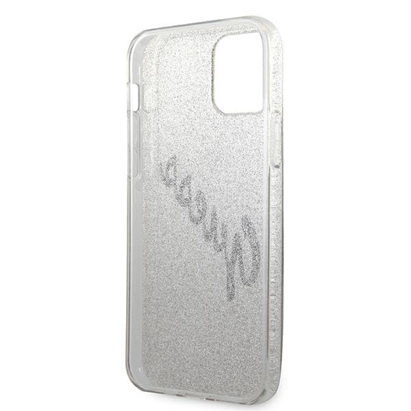 Guess iPhone 12 Pro Max Skal Glitter Gradient Script - Guld Yellow