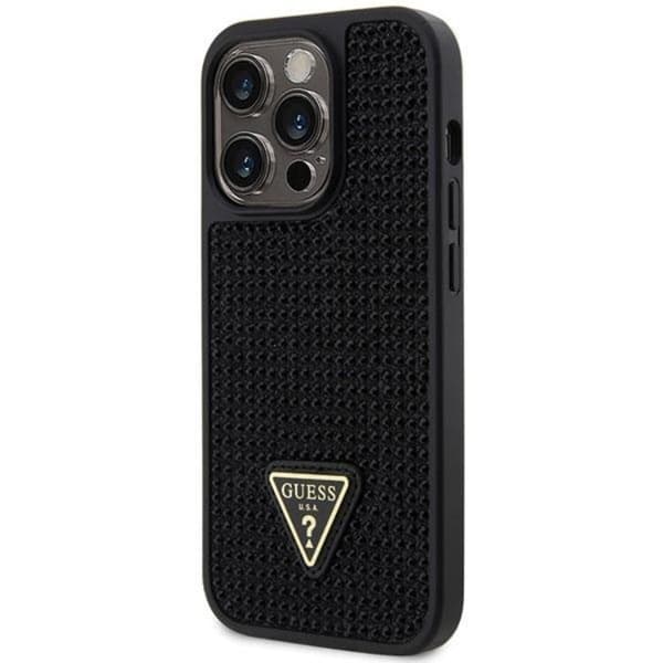 Guess Mobilskal till iPhone 14 Pro Max Rhinestone Triangle - Svart Black