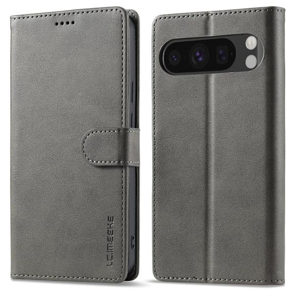 LC.IMEEKE Google Pixel 9 Pro XL Plånboksfodral Konstläder - Grå
