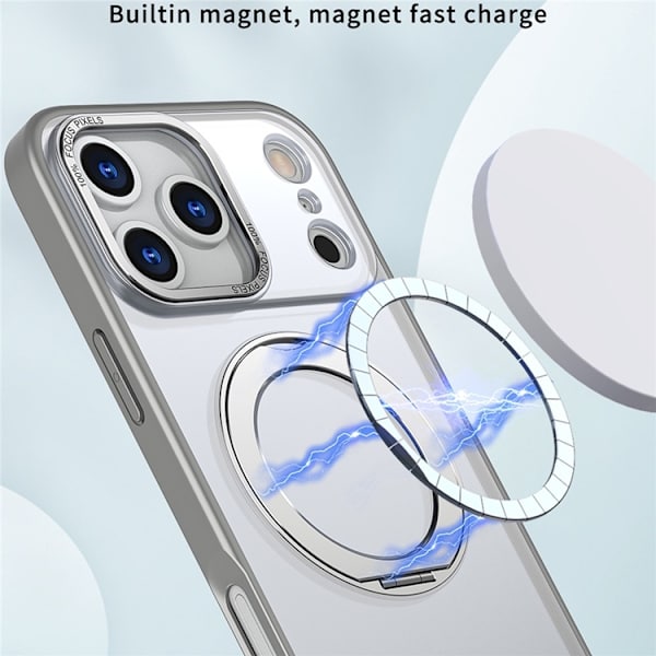 Mobilskal till iPhone 17 Pro Max MagSafe Kickstand - Titangrå Grå