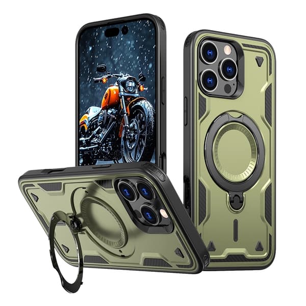Mobilskal till iPhone 16 Pro MagSafe Hybrid Armor Trendy - Grön Grön