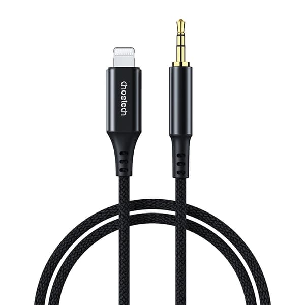Choetech Lightning till Aux Kabel 2m 3.5 mm mini jack - Svart Black