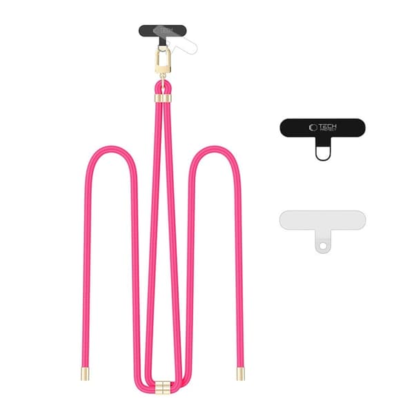 Tech-Protect Mobilrem Crossbody C7S - Lyserød/Guld Rosa