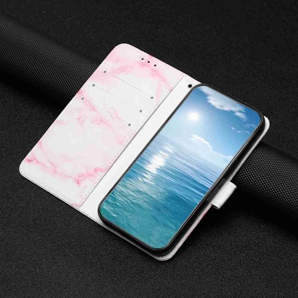 Plånboksfodral för Samsung Galaxy S26 Plus Ställfunktion Konstläder Rosa Marmor