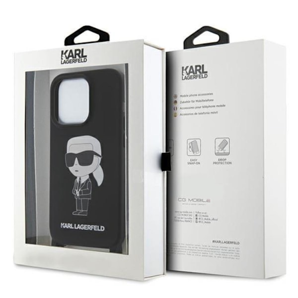Karl Lagerfeld iPhone 15 Pro Max Mobilskal Crossbody Silikon Svart