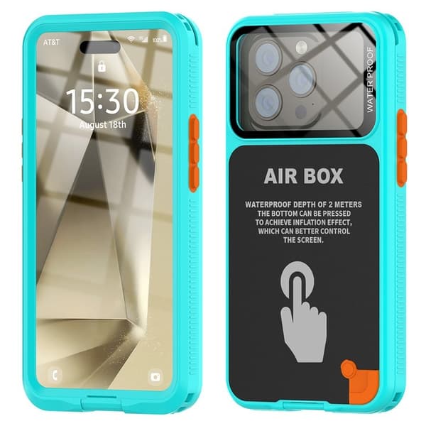 SHELLBOX Air Box Series Mobilskal till iPhone 15 Pro Vattentät Blå
