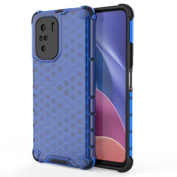 Honeycomb Armor Bumper Skal Redmi Poco J2 - Blå Blå