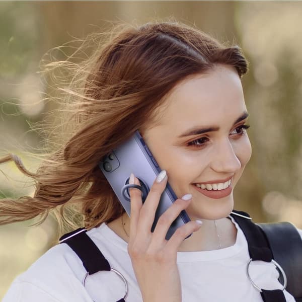 Forcell iPhone 7/8/SE (2020/2022) Skal Silikon Ring - Violett Lila