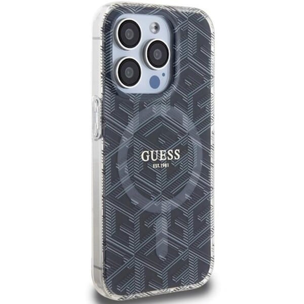 Guess iPhone 15 Pro Max Mobilskal Magsafe IML GCube - Svart Svart