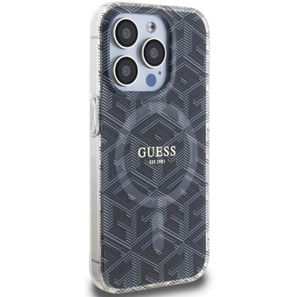 Guess iPhone 15 Pro Max -puhelinkotelo Magsafe IML GCube - Musta Black