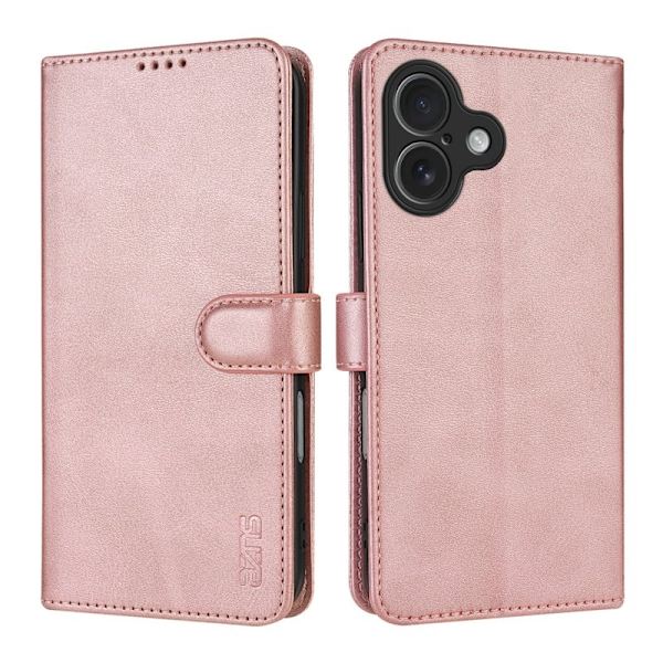 AZNS iPhone 17 Plånboksfodral Konstläder - Roséguld