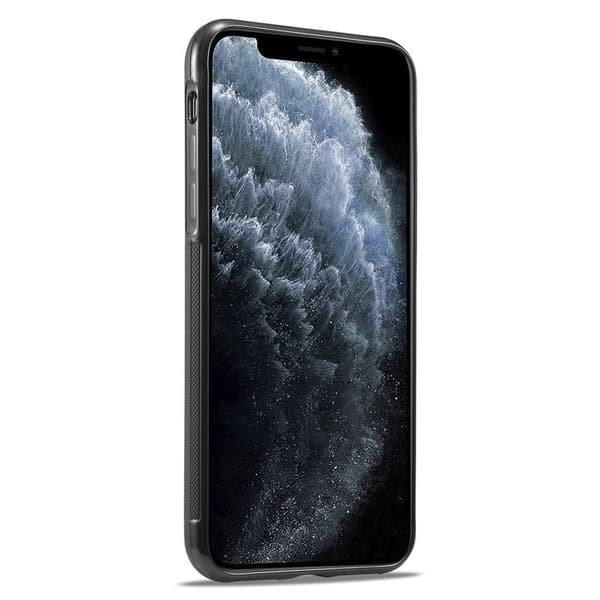 LC.IMEEKE Mobilskal till iPhone 11 Pro Max Äkta läder - Svart