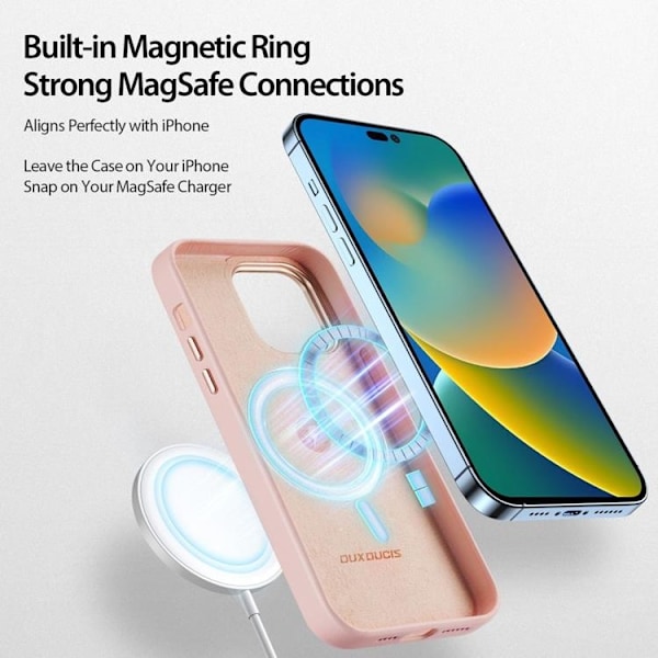 Dux Ducis iPhone 14 Pro Max Skal MagSafe Grit - Rosa