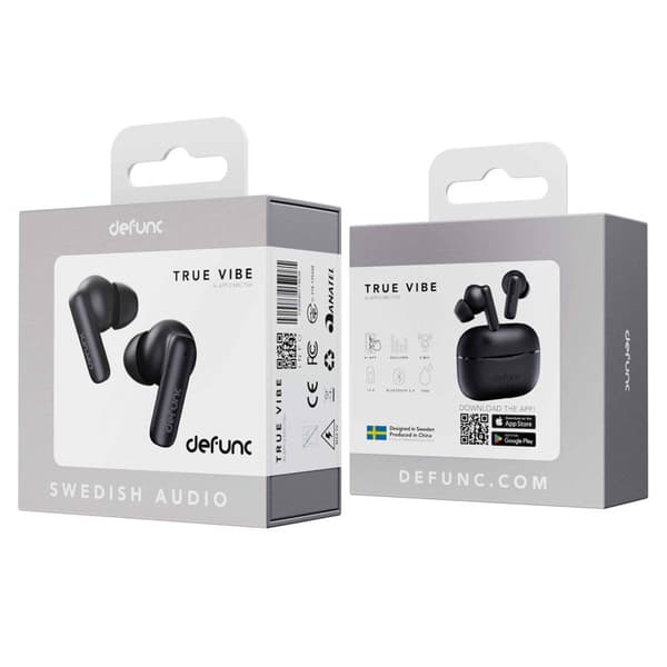 Defunc TRUE VIBE TWS Plugin In-Ear BT hörlur Svart