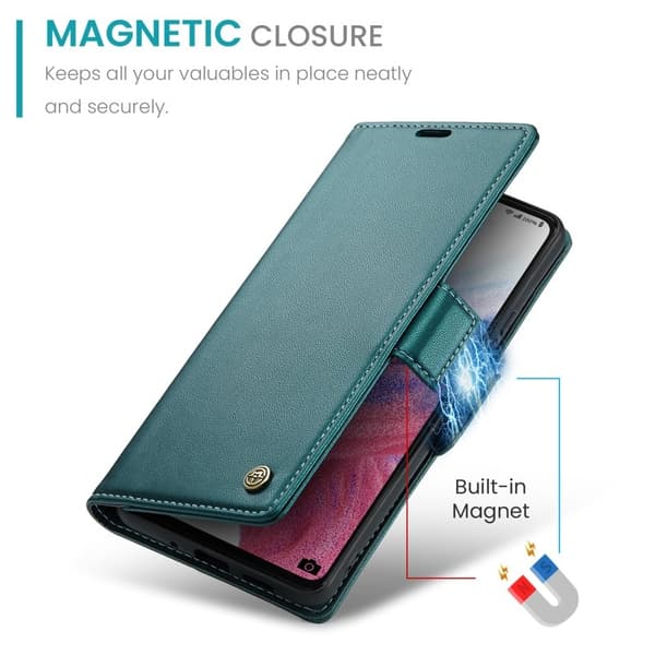 CASEME Plånboksfodral Konstläder för Samsung Galaxy A53 5G - Grön