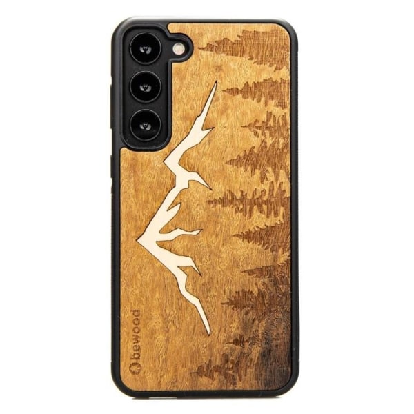 Bewood Galaxy S23 Plus Mobilcover Mountains Imbuia - Brun