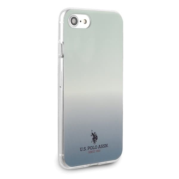 Den amerikanske Polo Assn. Gradient Mønsterkollektion iPhone 7/8/SE 20 Blå Blue
