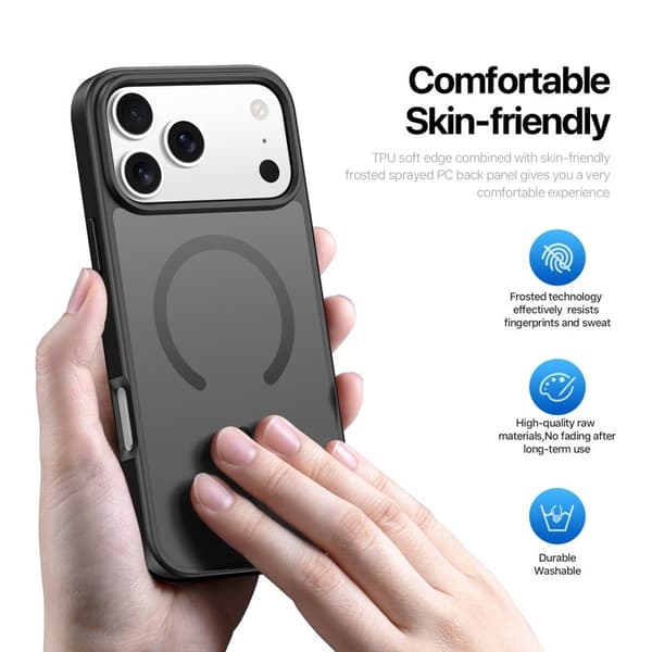 DUX DUCIS Yind Series Mobilskal till iPhone 17 Pro TPU + PC - Svart