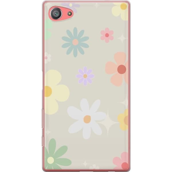 Telefontaske til Sony Xperia Z5 Compact med fejende blomster