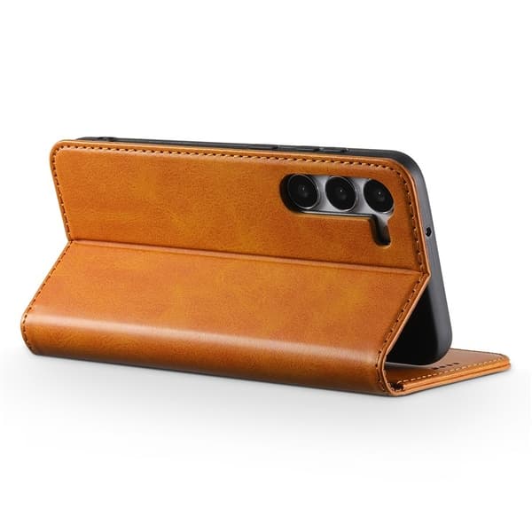 SUTENI Galaxy S23 Plus Pungeetui Kickstand Flip - Khaki Brun