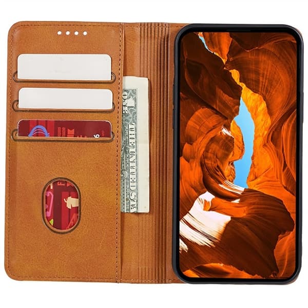 OnePlus 15 5G Plånboksfodral Calf Strong PU Läder Brun