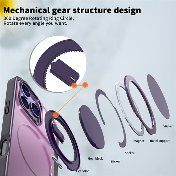 Mobilskal till iPhone 17 Pro MagSafe TPU+PC Kickstand - Lila Lila