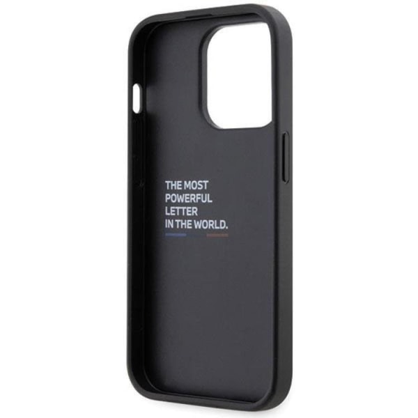 BMW iPhone 14 Plus Mobilskal Grip Hot Stamp - Sort