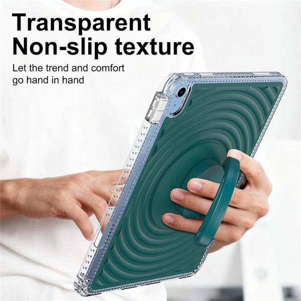 iPad (2025) / 10.9 (2022) Mobilskal Kickstand Wave Pattern - Grön Grön