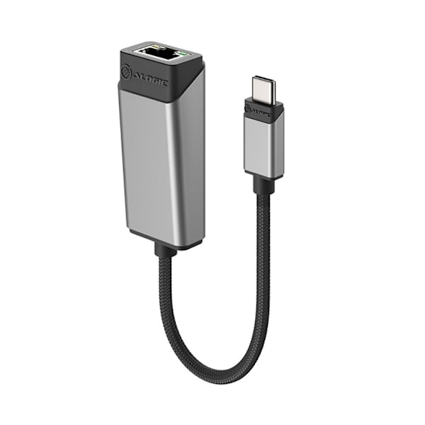 Alogic USB-C Till Ethernet Adaptar 15cm RJ45 Gigabit Grå, Silver