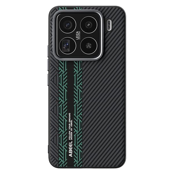 ABEEL Mobilskal till Xiaomi 15 Pro PC TPU Aluminium PU Läder - Textur 2
