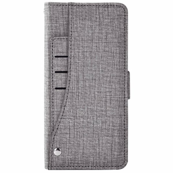 Samsung Galaxy S26 Ultra Plånboksfodral Konstläder Jean Textur - Grå