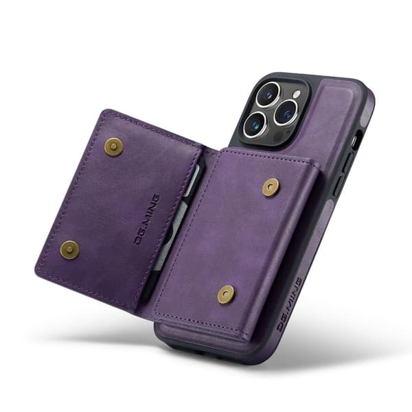DG.MING M5 Series Mobilskal till iPhone 16 Pro Magnetiskt Konstläder Lila