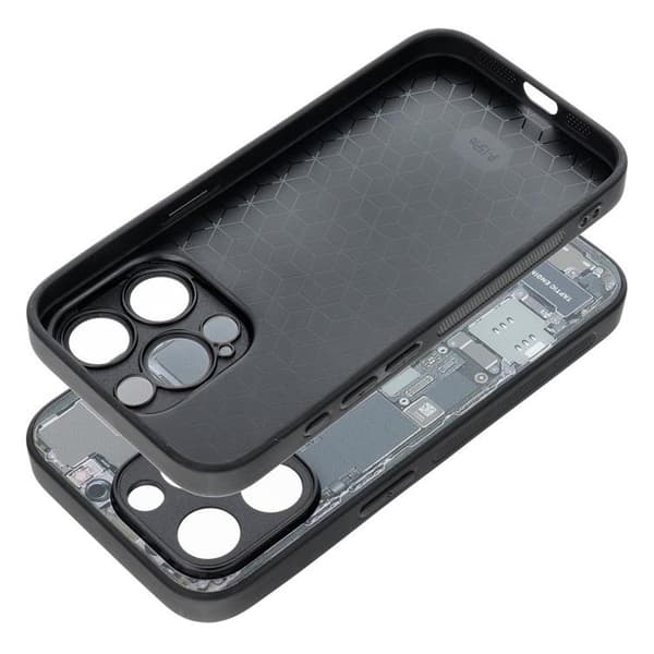 Mobilskal till iPhone 15 Pro Max Tech Pattern 2 Black