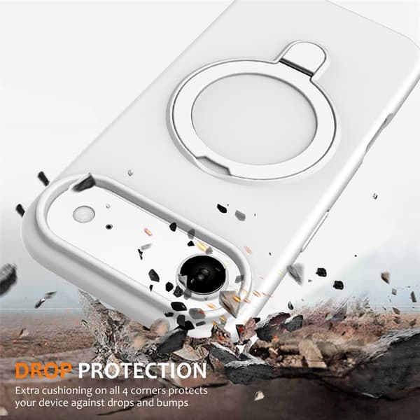 Mobilskal till iPhone Air MagSafe Kickstand PC + Silikon - Vit Rosa