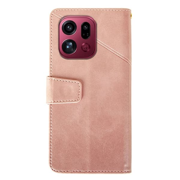 IDEWEI Oppo Find X9 Pro Plånboksfodral Konstläder Ställ - Rosa