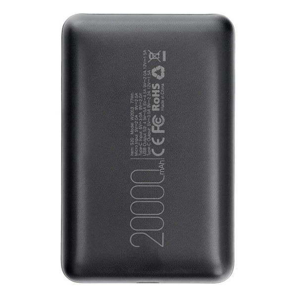 VEGER Powerbank 20000 mAh PD QC 3.0 2A 22.5W S20 - Svart