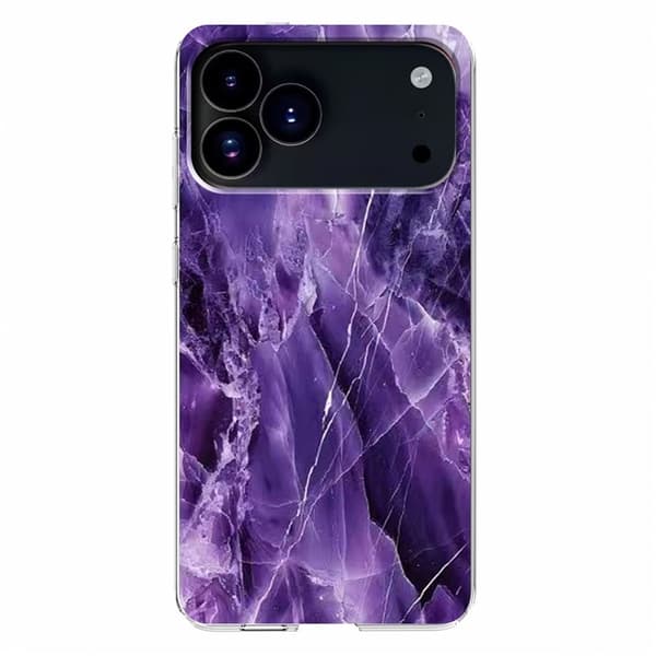Mobilskal till iPhone 17 Pro Marble Pattern Printing Soft - Lila Lila