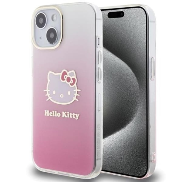 Hello Kitty iPhone 15 Mobilskal IML Gradient Electrop Kitty Head