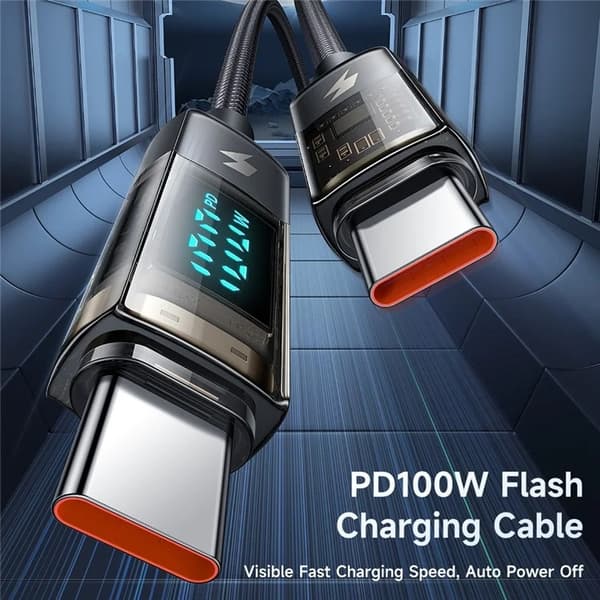 MCDODO USB-C - USB-C 100W Kabel 1.2m 5A CA-361 - Svart Svart