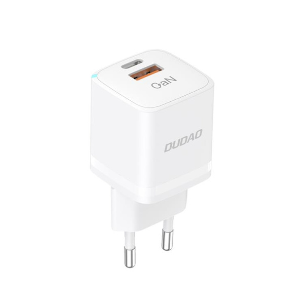 Dudao Väggladdare USB/USB-C 33W - Vit Vit