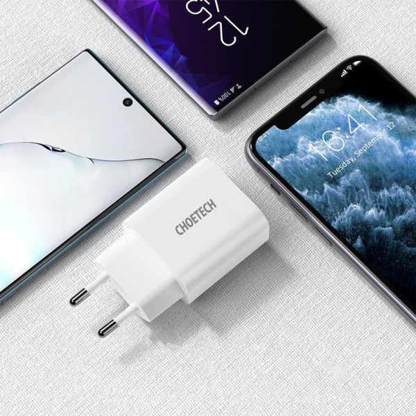 Choetech PD Vægoplader USB-C 20W - Hvid