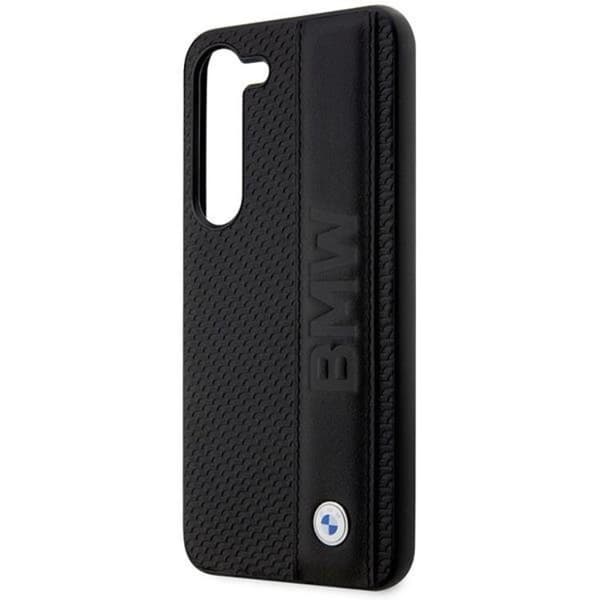 BMW Galaxy S23 Plus Skal Læder Textured & Stripe - Sort Black