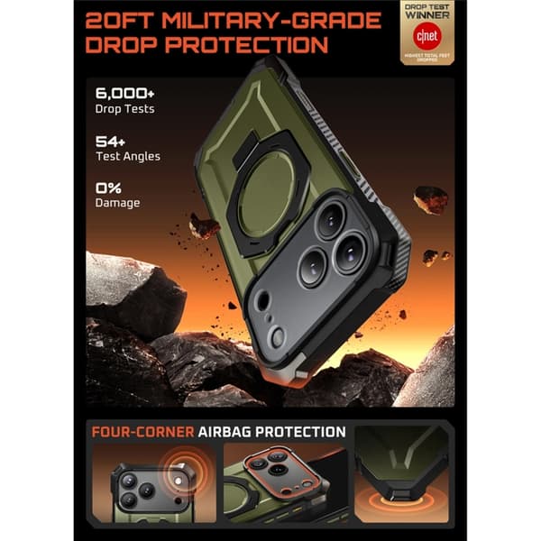 Supcase Mobilskal till iPhone 17 Pro Magsafe Kickstand UB Grip - Grön Grön