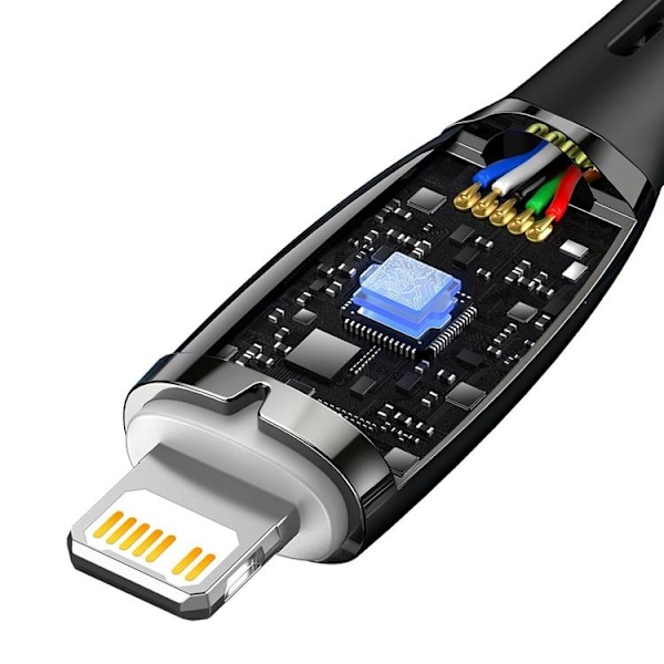 Baseus USB-C till Lightning kabel 20W 2m - Svart Svart