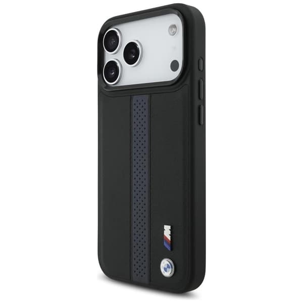 BMW Mobilskal till iPhone 17 Pro Max MagSafe M Perforated Stripe Logo - Blå Blå