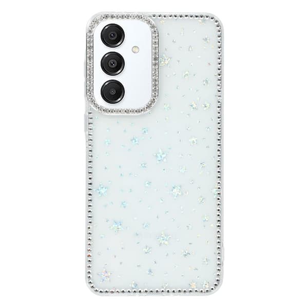 Mobilskal för Samsung Galaxy S26 Plus Glitterkant TPU + PC - Transparent