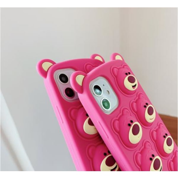 Pink Bear Pop it Fidget Skal till iPhone 11