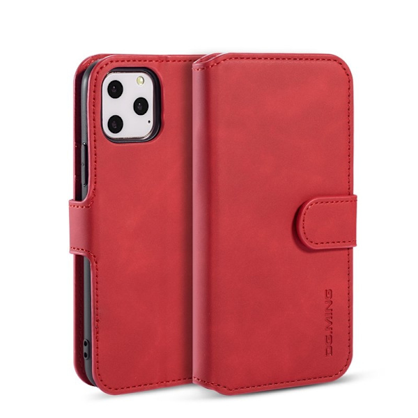 DG.MING Plånboksfodral Konstläder för iPhone 11 Pro - Röd