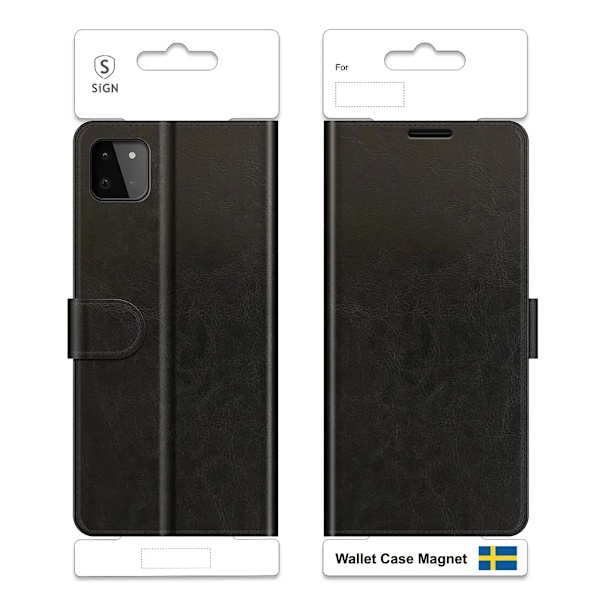 SiGN Plånboksfodral för Samsung Galaxy A22 5G - Svart