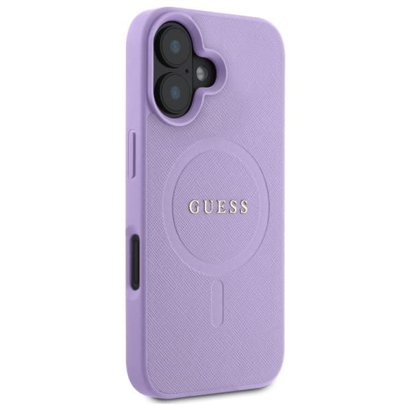 Guess telefontaske til iPhone 16 6.1 MagSafe MagSafe Saffiano - Lilla